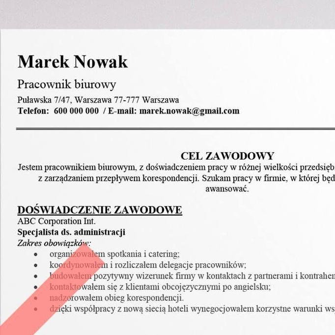 CV Formatting Services